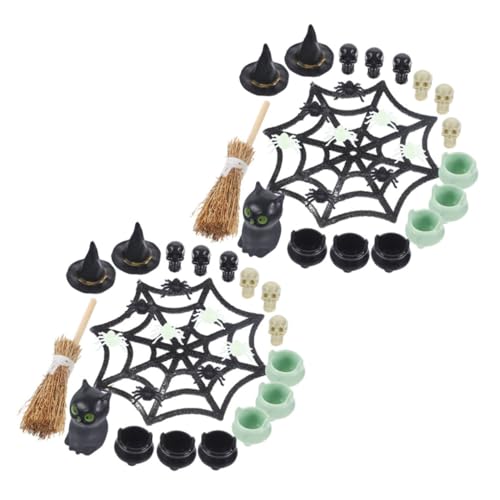 VILLFUL 2 Sets Halloween, Miniaturfiguren, Miniatur Totenköpfe, Kunststoff Miniaturen, Halloween Miniaturen, Dorf Puppenhaus Miniaturen, Halloween Dekorationen, Puppenhaus Zubehör VILLFUL 2 Sets Halloween, Miniaturfiguren, Miniatur Totenköpfe, Kunststoff Miniaturen, Halloween Miniaturen, Dorf Puppenhaus Miniaturen, Halloween Dekorationen, Puppenhaus Zubehör von VILLFUL