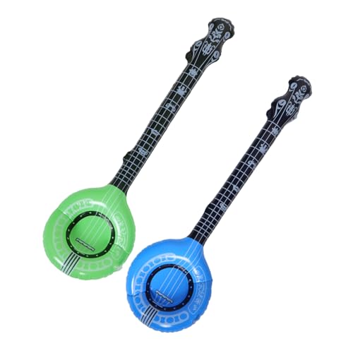 VILLFUL 2 Stück Aufblasbare Musikinstrumente für Banjo und Trompete für Partys Bühnenauftritte und Montessori Musikspiele Leicht und Tragbar Vielseitiger Spielspaß von VILLFUL