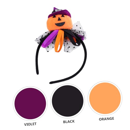 VILLFUL 2 Stück Halloween Haarschmuck Pumpkin Spider Web Haarreifen für Erwachsene Lustige Halloween Kopfbedeckung aus Langlebigem und Dekorativer Hexenhut für Party Karneval von VILLFUL