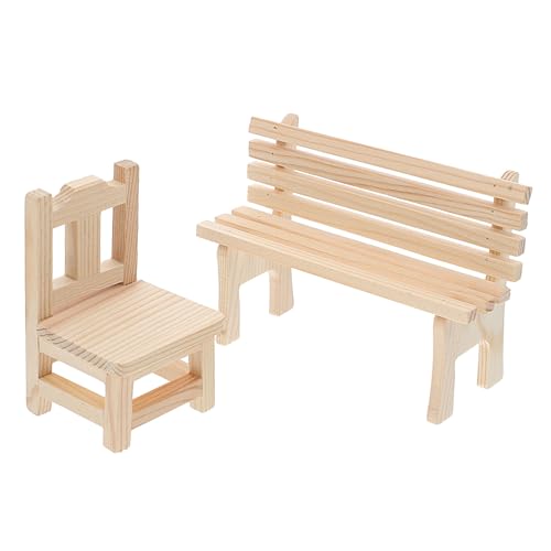 VILLFUL 2 Stück Miniaturmöbel für Puppenhaus Holzbank für Garten Wohnzimmer Dekorative Spielzeugbank für Puppenhaus Zubehör Robuste und Vielseitige Verwendung VILLFUL 2 Stück Miniaturmöbel für Puppenhaus Holzbank für Garten Wohnzimmer Dekorative Spielzeugbank für Puppenhaus Zubehör Robuste und Vielseitige Verwendung von VILLFUL