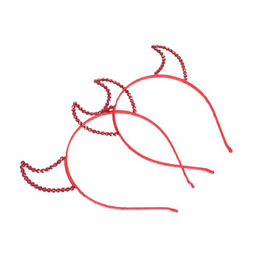 VILLFUL 2 Stück Teiliges Halloween Teufelshorn Stirnband mit Roten Glitzerhörnern Auffälliger Haarschmuck für Damen Wiederverwendbarer Kopfschmuck für Karneval Cosplay und Kostümpartys VILLFUL 2 Stück Teiliges Halloween Teufelshorn Stirnband mit Roten Glitzerhörnern Auffälliger Haarschmuck für Damen Wiederverwendbarer Kopfschmuck für Karneval Cosplay und Kostümpartys von VILLFUL