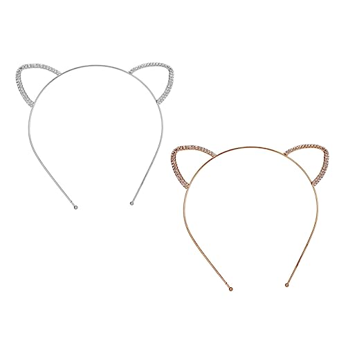 VILLFUL 2 Stück Teiliges Katzenohren Stirnband aus Legierung Modischer Haarschmuck für Mädchen Dekoratives Cosplay Accessoire Silbernes und Goldenes für Partys und Kostüme VILLFUL 2 Stück Teiliges Katzenohren Stirnband aus Legierung Modischer Haarschmuck für Mädchen Dekoratives Cosplay Accessoire Silbernes und Goldenes für Partys und Kostüme von VILLFUL