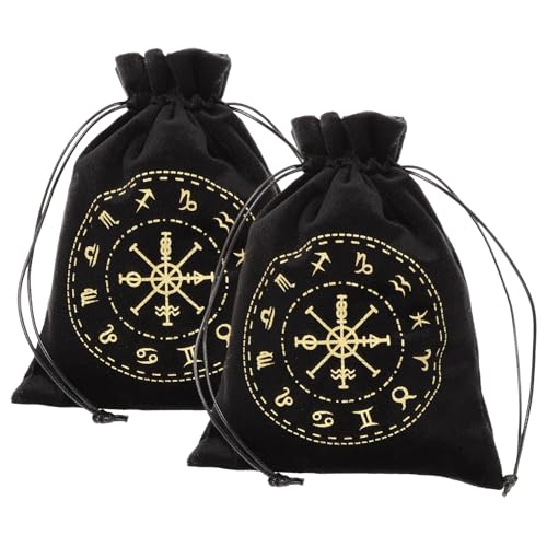 VILLFUL 2 Stück Teiliges Tarot Karten Aufbewahrungstasche aus Weichem Lint Material mit Robustem Kordelzug Tragbare Kleine Organizer Tasche für Schmuck Münzen Kosmetik und Tarot Zubehör VILLFUL 2 Stück Teiliges Tarot Karten Aufbewahrungstasche aus Weichem Lint Material mit Robustem Kordelzug Tragbare Kleine Organizer Tasche für Schmuck Münzen Kosmetik und Tarot Zubehör von VILLFUL
