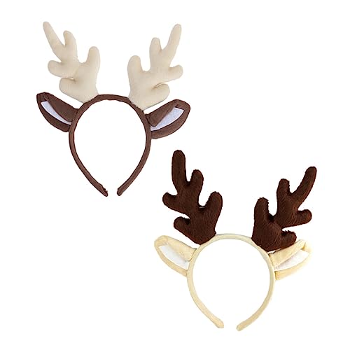 VILLFUL 2 Stück Teiliges Weihnachts Hirschgeweih Haarreif Weiches Langlebiges Material Rutschfester Haarhalter Festliche Xmas Kopfbedeckung für Party und Kostüm Geeignet für Damen und VILLFUL 2 Stück Teiliges Weihnachts Hirschgeweih Haarreif Weiches Langlebiges Material Rutschfester Haarhalter Festliche Xmas Kopfbedeckung für Party und Kostüm Geeignet für Damen und von VILLFUL