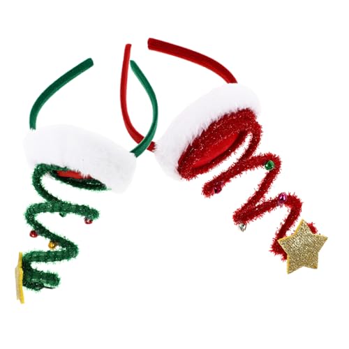 VILLFUL 2 Stück Weihnachtliche Stirnbänder mit Drehbarem Hut Design Festliche Party Kopfschmuck für Damen und Herren Farbige Weihnachts Accessoires für Xmas Feiern und Kostüme VILLFUL 2 Stück Weihnachtliche Stirnbänder mit Drehbarem Hut Design Festliche Party Kopfschmuck für Damen und Herren Farbige Weihnachts Accessoires für Xmas Feiern und Kostüme von VILLFUL