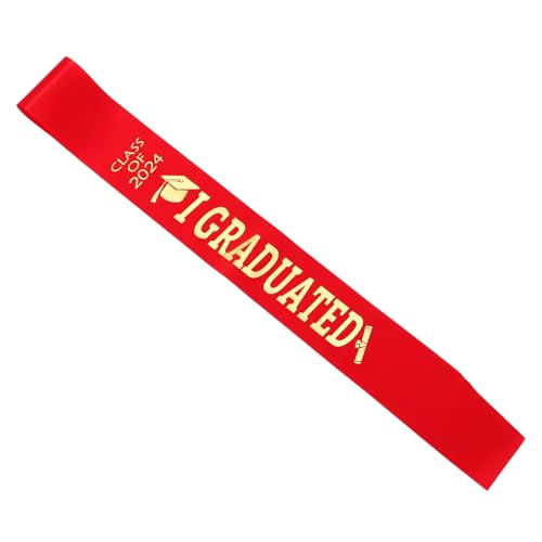 VILLFUL Abitur 2024 Studentenschärpe Bachelorschärpe Satin Abiturstola Schlichte Schärpe Für Feste Und Feiern von VILLFUL