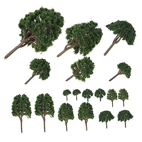 VILLFUL 24 Stück Konstruktions Sandtisch Modellbaum, Modell Landschaftsbaum, Mini Baum, Modellbahn Landschaft, Landschaftskiefer, Mini Szenen Zubehör, Modellbäume, Modelleisenbahnbäume, von VILLFUL