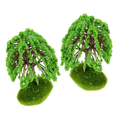VILLFUL 2Stücke Miniatur Bäume für Diorama Realistische Landschaftsmodelle für Sandtisch Dekoration für DIY Mikrolandschaften und Mini Szenenlayouts von VILLFUL