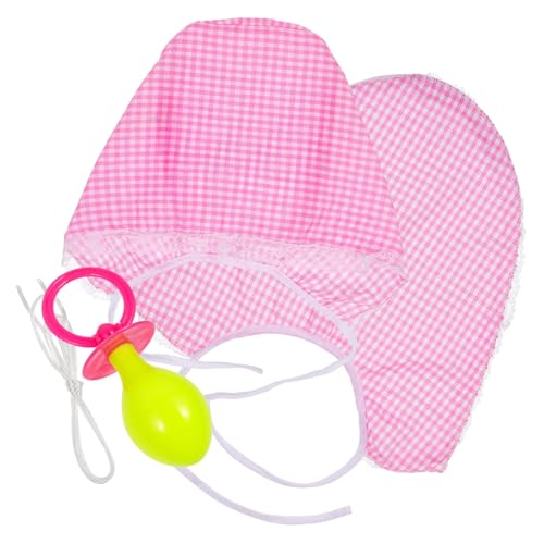 VILLFUL 3 Stück Lustiges Erwachsenen Kostüm Teiliges Mütze Set Fasching Verkleidung Party Requisiten Rosa für Männer und Frauen VILLFUL 3 Stück Lustiges Erwachsenen Kostüm Teiliges Mütze Set Fasching Verkleidung Party Requisiten Rosa für Männer und Frauen von VILLFUL