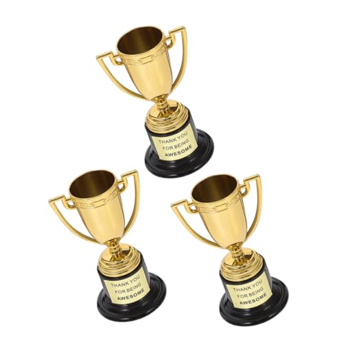VILLFUL 3 Stück Mini Gold Trophäen für Kunststoff Pokale für Sportwettbewerbe Belohnungen und Geburtstagsfeiern Dekoration für Klassenzimmer und Feste VILLFUL 3 Stück Mini Gold Trophäen für Kunststoff Pokale für Sportwettbewerbe Belohnungen und Geburtstagsfeiern Dekoration für Klassenzimmer und Feste von VILLFUL