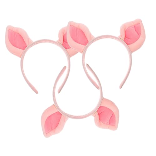 VILLFUL Stirnbänder Für Frauen Und Mädchen 3 Stück Haarbänder Mit Schweineohren Weich Bequem Haar-accessoire Für Geburtstagsparty Cosplay von VILLFUL