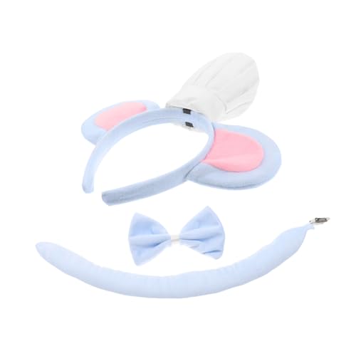 VILLFUL Halloween Kostüm Zubehör: Plüsch Ohren Stirnband Fliege und Set Himmelblau Erwachsene VILLFUL Halloween Kostüm Zubehör: Plüsch Ohren Stirnband Fliege und Set Himmelblau Erwachsene von VILLFUL