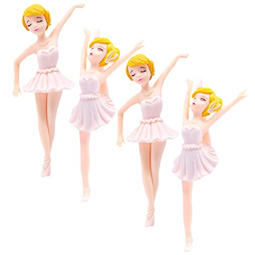 VILLFUL Tanzendes Ballett-cupcake-topper-set 4-teilig Mädchen-figur Miniaturen Für Kuchendekorationen Raumdekoration von VILLFUL