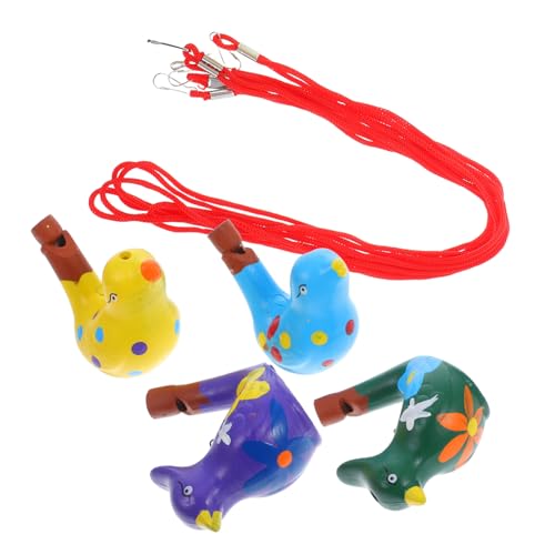 VILLFUL 4 Stück Keramikpfeife, Vogelruf, Kinderpfeife, Spielzeug, Wasservogelpfeife, Vogelpfeifen, Vogelwasserpfeife, Partypfeifen, Vogelpfeife von VILLFUL