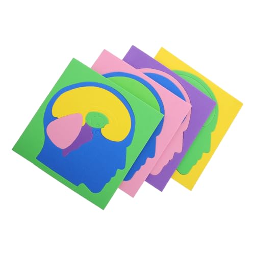 VILLFUL 4 Stück Teiliges Montessori Puzzle für Lernspielzeug Kognitiven Entwicklung und Strukturverständnis für Kleinkinder und Vorschüler Fördert Kreativität und von VILLFUL