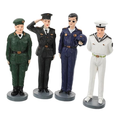 VILLFUL 4 Teiliges Set Sandkastenfiguren Miniatur Soldatenmodelle Soldatenmodelle Präsentieren Klassische Spielzeugsoldaten Soldatenspielset Klassische Mini Soldatenfiguren Miniatur von VILLFUL