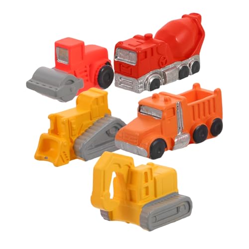 VILLFUL 5 Stück Mini Baustellenfahrzeuge Set Teiliges Mikrolandschafts für Kreative DIY Dekoration Langlebige Modelle von Baggern LKW und Mischern für Beeindruckende Straßenlandschaften von VILLFUL