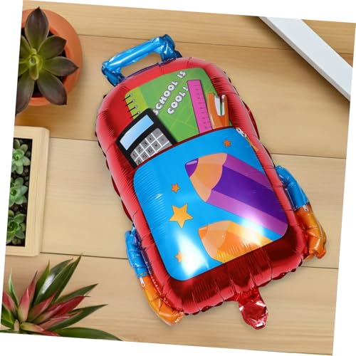 VILLFUL 5 Stück Teiliges Schulranzen Ballon Aluminiumfolienbeschichtete Back To School Dekoration Wiederverwendbare Schultaschenform für Kindergarten Klassenzimmer und Einschulungsfeiern von VILLFUL