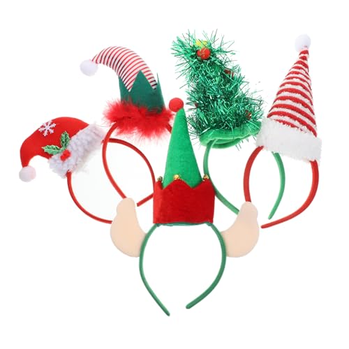 VILLFUL 5 Stück Teiliges Weihnachtskopfband Santa Hut Haarreifen Langlebige Festival Kopfbedeckung für Erwachsene für Weihnachtsfeier Karneval Kostümparty Verschiedene Festliche Designs VILLFUL 5 Stück Teiliges Weihnachtskopfband Santa Hut Haarreifen Langlebige Festival Kopfbedeckung für Erwachsene für Weihnachtsfeier Karneval Kostümparty Verschiedene Festliche Designs von VILLFUL