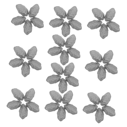 VILLFUL 50 Stück Miniatur Steine Realistische Kunststoff Felsen für Modelleisenbahn Langlebige Dekorative Steine für Diorama Sandtisch und Gartenanlagen von VILLFUL