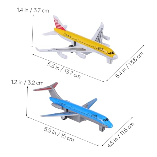 VILLFUL 6 Stück Passagierflugzeugmodell Mini-Flugzeug- Spielzeugflugzeug Zum Zurückziehen Zum Zurückziehen Von Flugzeugen Für Flugzeuge Ebene Legierung von VILLFUL
