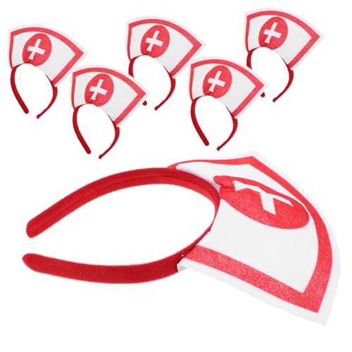 VILLFUL 6 Stück Teiliges Halloween Krankenschwester Haarreifen mit Herz und Weißem Kreuz Party Accessoires Bequeme Stirnbänder für Cosplay und Kostümdekoration VILLFUL 6 Stück Teiliges Halloween Krankenschwester Haarreifen mit Herz und Weißem Kreuz Party Accessoires Bequeme Stirnbänder für Cosplay und Kostümdekoration von VILLFUL
