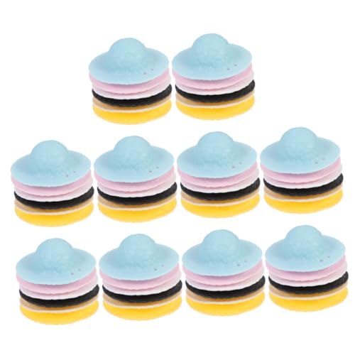 VILLFUL 60 Stück Teiliges Mini Strohhut Bunte DIY Bastel Hüte für Puppendekoration Miniatur Haus Schmuck Leichte Langlebige und Realistische Handgefertigte Accessoires von VILLFUL