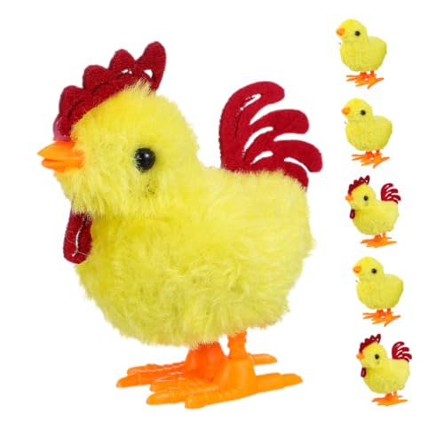 VILLFUL 6Stücke Aufzieh Küken Plüsch Hühner mit Spring Mechanik für Kreative Farbenfrohe und Realistische Action für Mitgebsel zur Osterfeier VILLFUL 6Stücke Aufzieh Küken Plüsch Hühner mit Spring Mechanik für Kreative Farbenfrohe und Realistische Action für Mitgebsel zur Osterfeier von VILLFUL