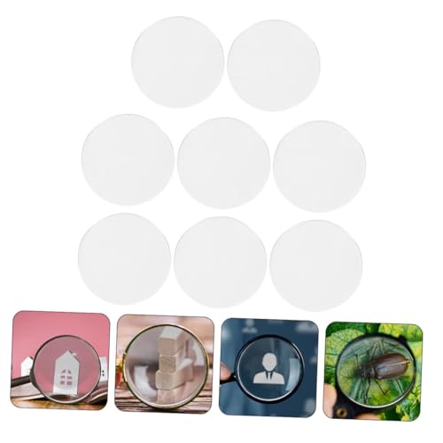 VILLFUL 8 Stück Teiliges Doppelt Konvexe Optische Linsen aus Acryl für Wissenschaftliche Experimente Vergrößernde Lernhilfe Leicht und Langlebig für Physikunterricht und Optische Studien von VILLFUL