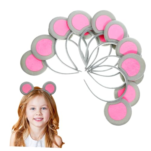 VILLFUL 8 Stück Teiliges Mausohren Stirnband Flexibler Leichter Tier Kopfschmuck für Halloween Cosplay Partys und Rollenspiele Bequemes Passgenaues Damen Accessoire von VILLFUL