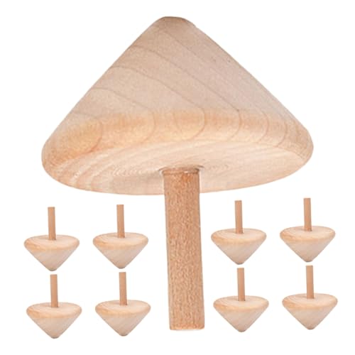 VILLFUL 9 Stück Teiliges DIY Holzspielzeug Farbige Holzspindel für Handwerk und Heimdekoration Kreative Bastelaktivitäten für und Partys von VILLFUL
