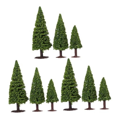 VILLFUL 9 Stück Teiliges Miniatur Bäume in Realistische Architektur Fake Trees für Modellbau Hohe Mini Szenerie Bäume für DIY Mikro Modelle von VILLFUL