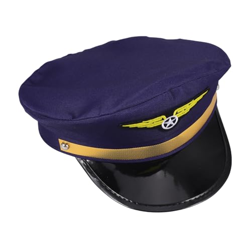 VILLFUL Airline-hut Weiße Kappe Für Erwachsene Und Jungen Und Mädchen Maskenkostüm-hut Verstellbare Größe Für Halloween Und Party von VILLFUL