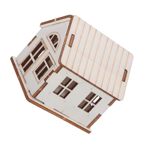 VILLFUL DIY Holzhaus Bausatz Unfertiges Miniatur Weihnachtskulisse Puzzle Modell Holzhaus Landschaftsdeko Für Weihnachts Tischdekorationen Handgemachtes Bastelset von VILLFUL