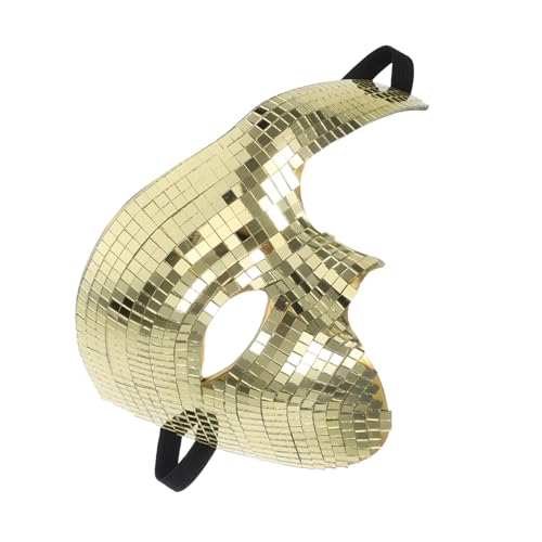 VILLFUL Glänzende Disco Halbgesichtsmaske Gold Atmungsaktive Leichte und Halloween Maske mit Spiegel Komfortables Design für Damen und Herren bei Partys Tanzveranstaltungen Festivals VILLFUL Glänzende Disco Halbgesichtsmaske Gold Atmungsaktive Leichte und Halloween Maske mit Spiegel Komfortables Design für Damen und Herren bei Partys Tanzveranstaltungen Festivals von VILLFUL