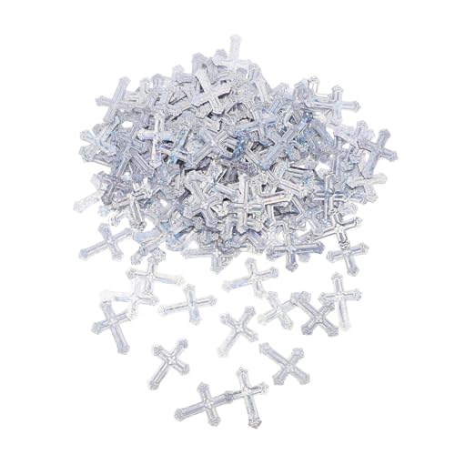 VILLFUL Glitzer Kreuz Tischkonfetti Silber Langlebig und Leicht Spirituelles Design für Kommunion Taufe Hochzeit Babyparty und Festliche Dekoration von VILLFUL