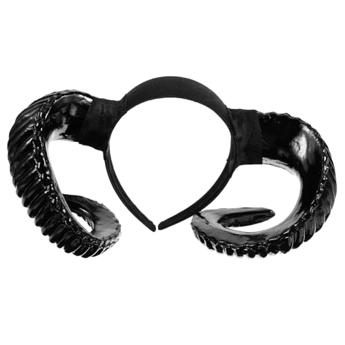 VILLFUL Halloween Haarreif mit Schwarzen Schafshörnern Robustes Cosplay Kopfschmuck Perfektes Party Accessoire für Halloween Karneval Kostüm und Fotorequisiten Wiederverwendbar und VILLFUL Halloween Haarreif mit Schwarzen Schafshörnern Robustes Cosplay Kopfschmuck Perfektes Party Accessoire für Halloween Karneval Kostüm und Fotorequisiten Wiederverwendbar und von VILLFUL
