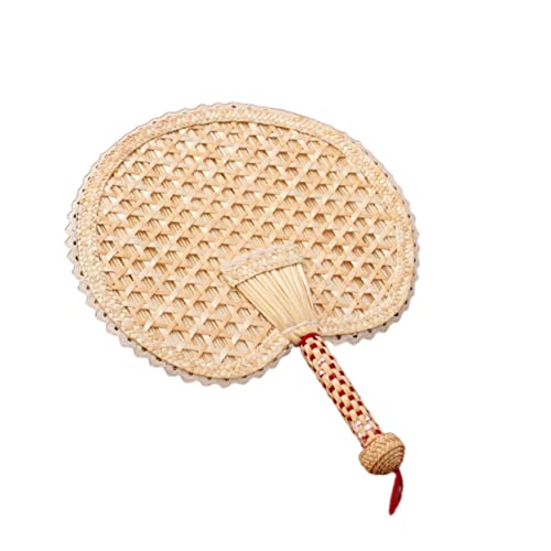 VILLFUL Handgefertigter Handventilator aus Stroh Runde Form Leicht und Tragbar für Strand und Partys Handgewebter Fächer mit Natürlichem Bambusduft VILLFUL Handgefertigter Handventilator aus Stroh Runde Form Leicht und Tragbar für Strand und Partys Handgewebter Fächer mit Natürlichem Bambusduft von VILLFUL