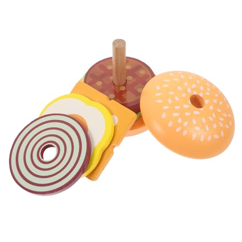 VILLFUL Holzspielzeug Hamburger für Kleinkinder Montessori Lernspielzeug Feinmotorik und Hand Koordination Tragbar und Langlebig für Interaktives Spielvergnügen VILLFUL Holzspielzeug Hamburger für Kleinkinder Montessori Lernspielzeug Feinmotorik und Hand Koordination Tragbar und Langlebig für Interaktives Spielvergnügen von VILLFUL