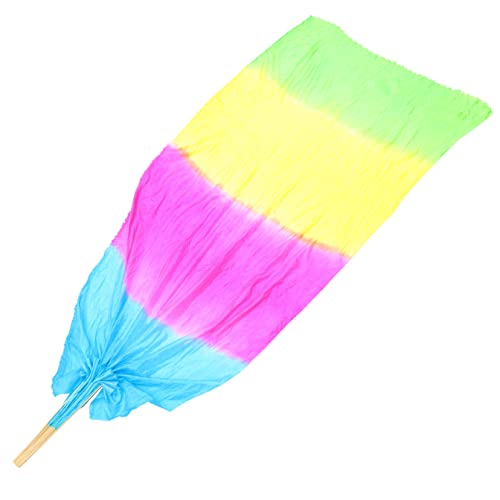 VILLFUL Langer Seiden Fan mit Farbverlauf Verlängerte Bauchtanz Fächer für Bühnenauftritte Leicht und Elegant für Tanzkostüme und Aufführungen VILLFUL Langer Seiden Fan mit Farbverlauf Verlängerte Bauchtanz Fächer für Bühnenauftritte Leicht und Elegant für Tanzkostüme und Aufführungen von VILLFUL
