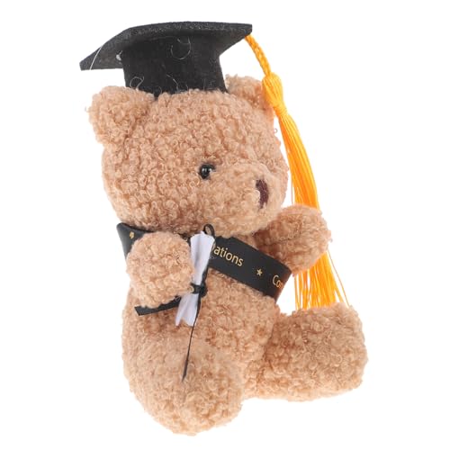 VILLFUL Mini Plüsch Abschlussbär mit Doktorhut DIY Bärenstrauß Deko für Graduierungsfeiern Schwarz Süßes zur Bestandenen Prüfung VILLFUL Mini Plüsch Abschlussbär mit Doktorhut DIY Bärenstrauß Deko für Graduierungsfeiern Schwarz Süßes zur Bestandenen Prüfung von VILLFUL