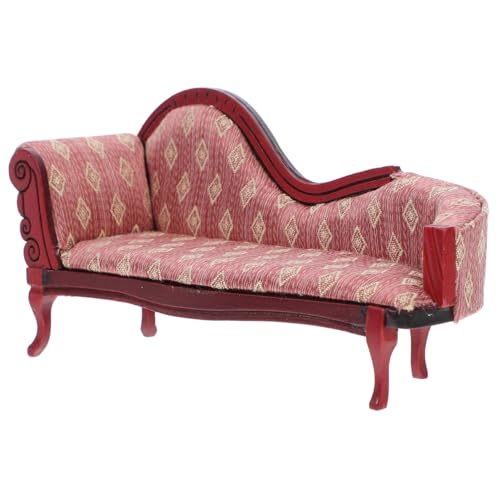 VILLFUL Mini-puppenhaus Holzsofa Miniatur Vintage Chaiselongue Maßstab 1:12 Puppenhausmöbel Dekoration Für Miniaturszene Sammlerstück VILLFUL Mini-puppenhaus Holzsofa Miniatur Vintage Chaiselongue Maßstab 1:12 Puppenhausmöbel Dekoration Für Miniaturszene Sammlerstück von VILLFUL