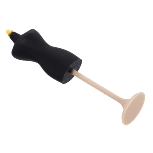 VILLFUL Miniatur Puppenständer mit Stand Robuster Puppenhaus Zubehör Kompakter Schwarzer Mannequin Halter für Kinderkleider Design und Puppenkleidungsdisplay von VILLFUL