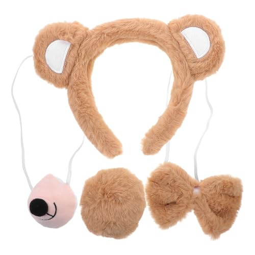 VILLFUL Niedliches Bärenohr-stirnband-set Und Nase Tierkostüm-zubehör Für Jungen Und Mädchen Cosplay-verkleidung Für Partys VILLFUL Niedliches Bärenohr-stirnband-set Und Nase Tierkostüm-zubehör Für Jungen Und Mädchen Cosplay-verkleidung Für Partys von VILLFUL
