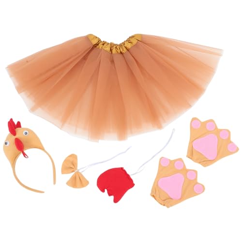 VILLFUL Realistisches Hühner-kostüm-set Für Osterpartys Cosplay Für Erwachsene Jungen Und Mädchen Stirnband Fliege Gazerock VILLFUL Realistisches Hühner-kostüm-set Für Osterpartys Cosplay Für Erwachsene Jungen Und Mädchen Stirnband Fliege Gazerock von VILLFUL