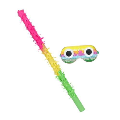 VILLFUL Party Pinata Stick und Augenbinde Leichtes Robustes Pinata Zubehör für Geburtstagsfeier Karneval Halloween und Erwachsene Kompakt und Tragbar Detailreich Verarbeitet von VILLFUL