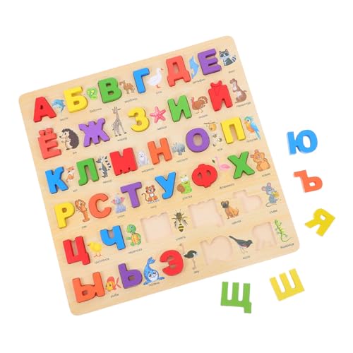 VILLFUL Russische Briefe Handgrabungsbrett Russisches Buchstabenspielzeug aus Holz Russisches Alphabet-Puzzlespielzeug Montessori-Spielzeit für Kleinkinder Alphabet-Lernspielzeugbrett VILLFUL Russische Briefe Handgrabungsbrett Russisches Buchstabenspielzeug aus Holz Russisches Alphabet-Puzzlespielzeug Montessori-Spielzeit für Kleinkinder Alphabet-Lernspielzeugbrett von VILLFUL