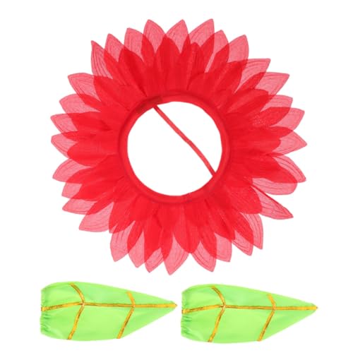 VILLFUL Sonnenblumenkopfbedeckung Sonnenblumen-Haargirlande Sonnenblumen-Kopfschmuck camoing Kinder Party Dekor Kleidung lustige Hüte für Party Blumenkostüm die Blumen Halskette Geschenk von VILLFUL