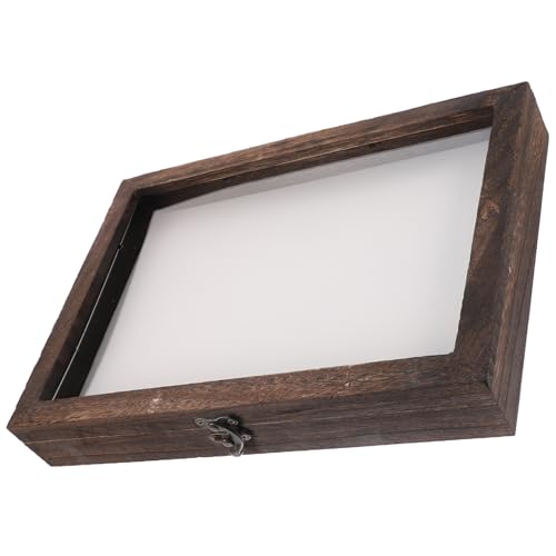 VILLFUL Specimen Case aus Naturholz mit Klarsichtdeckel und Metallverschluss Leichte Insektenvitrine für Schmetterlings Pflanzenproben Vintage Sammlungsbox für Zuhause und Unterwegs von VILLFUL