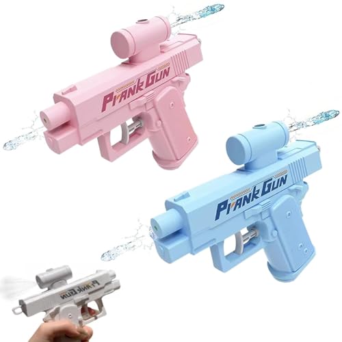 2Pcs Prank Water Gun,Prank Two-Way Water Gun for Adults,Prank Reverse Prank Surprise Squirt Water Guns Can Spray from Front and Back,Funny Water Gun Toy Prank Toy for Party Games (Blau+Rosa) von VIMAZ